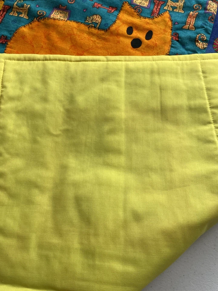 Cat Quilt Handmade Wall Art Or For Baby - Image 4 of 4