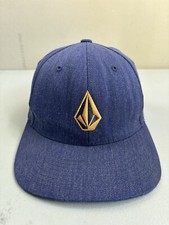 VINTAGE Volcom Hat Fitted S/M Baseball Cap Bl...