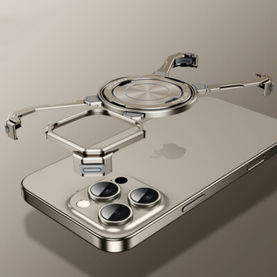 Handytasche für Apple iPhone 16 15 14 13 Pro Max Aluminium Legierung Rahmen Case