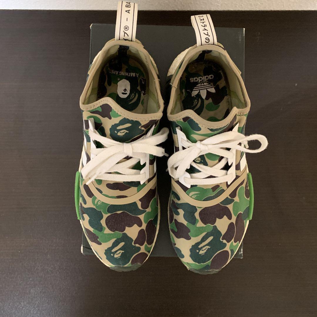 A Bathing Ape BAPE x Adidas NMD R1'Olive Camo US8.5 Used A Bathing Ape BAPE x Adidas NMD R1'Olive Camo US8.5 Used