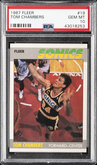1987 FLEER #19 TOM CHAMBERS PSA 10