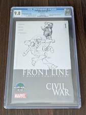Civil War Front Line #1 CGC 9.8 Wizard World Chicago Sketch Variant Marvel