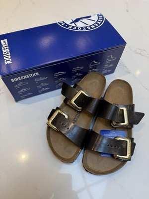 Birkenstock Arizona Damen Leder Sandalen - Lakritz - UK 4,5 - Neu mit Karton
