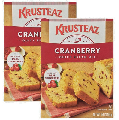 Krusteaz Cranberry Orange QUICK BREAD MIX Real Zest 18.6 Oz. 2 Boxes MAY 2026