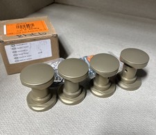 Milano Large Heated Towel Rail / Radiator Mounting Brackets -  Natural Brass 