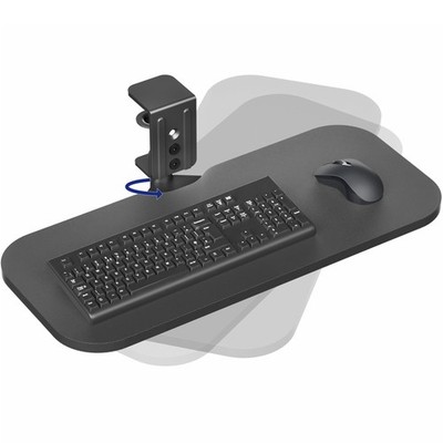 VIVO Clampon 23 x 10 inch Rotating Computer Keyboard and Mouse Tray, Extra St...
