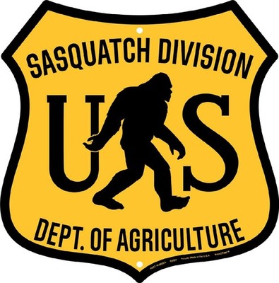 Sasquatch Division Department of Agriculture 11''x 11'' Metal Shield Plate