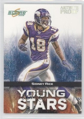 2008 Score Young Stars Artist's Proof 27/32 Sidney Rice #YS-23 0a1