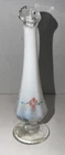 Fenton Glass Opalescent Country Garden Swung Bud Vase Art Glass Signed