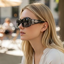 Womens Western Bling Sunglasses Winged Cross Christian Wear CHOOSE COLOR