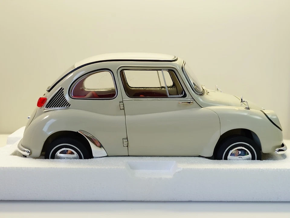 Mini auto pressofusa Ebbro 1/12 Subaru 360 1963 avorio con scatola - Immagine 4 di 4