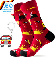 Feuerwehr Geschenke FüR MäNner – Lustige Socken Aus Baumwolle 38-45 Mit Feuerweh