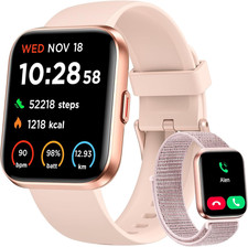 Smart Watch for Women, Answer/Make Calls, Alexa Built-in, 1.85" Touch Screen Fit