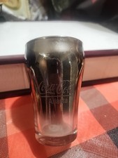 4" Coca Cola Atlanta Silver Glass
