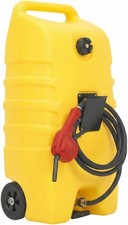 14 Gallon Portable Fuel Caddy Gas Tank w/ Hose Gauge for Boat ATV Mower Farm