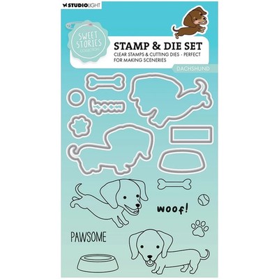 Stanzform Präge Stanzschablone Cutting Die und Stempel StudioLight Dachshund 