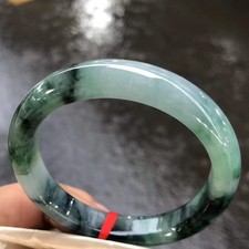 Certified Natural Grade AAA Ice Green Burmese Jade jadeite bracelet bangle 58MM