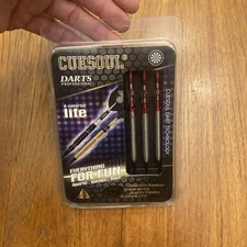 CUESOUL  22g Steel Tip Darts with Black Slimpack Dart Case