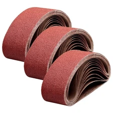 21 Pcs 3 x 21 Inch Sanding Belts,3 Each of 40 60 80 120 180 240 400 Grits 3 x...