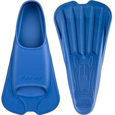 CAPAS Swim Training Fins, Short Blade Pool Lap Swimming Fins with Mesh Bag Blue