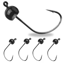Tungsten Wacky Jig Heads 5-Pack, Weedless Bass Fishing Hooks, Finesse Jigs 1/16