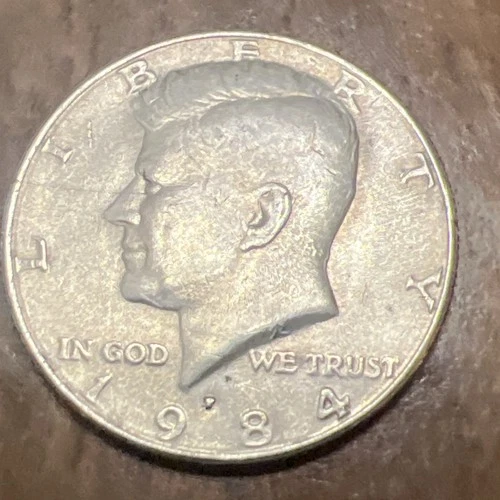 1984  Kennedy Half Dollar Coin Ungraded Clad Actual Coin
