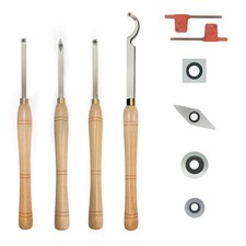 Carbide Tipped Wood Turning tools Lathe set  Finisher/Rougher/Detailer/Hollow...