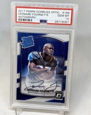 2017 Optic Rated Rookies AUTO  RC ROOKIE Leonard Fournette PSA 10 GEM MT POP 9