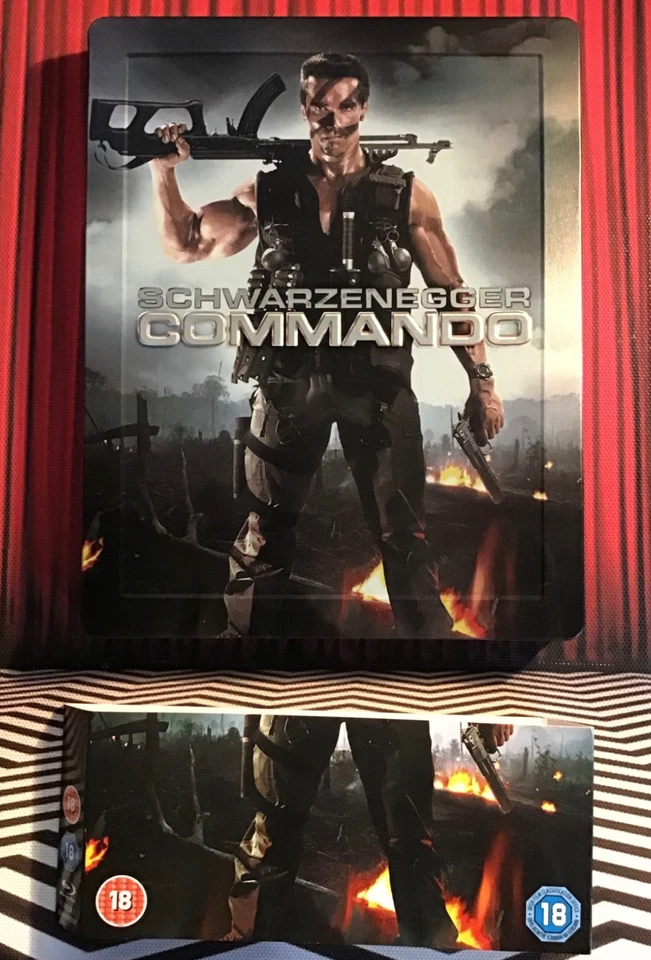 COMMANDO ('Embossed' STEELBOOK) Blu-ray. ARNOLD SCHWARZENEGGER. 1985 - Image 3 of 4