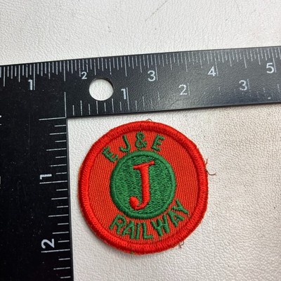 Vtg E J & E RAILWAY Embroidered Patch (Railroad / Train Related) O65N