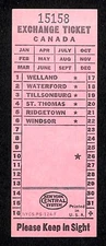 New York Central System Railroad Canada Exchange Ticket Unused c1962 #15158 VGC