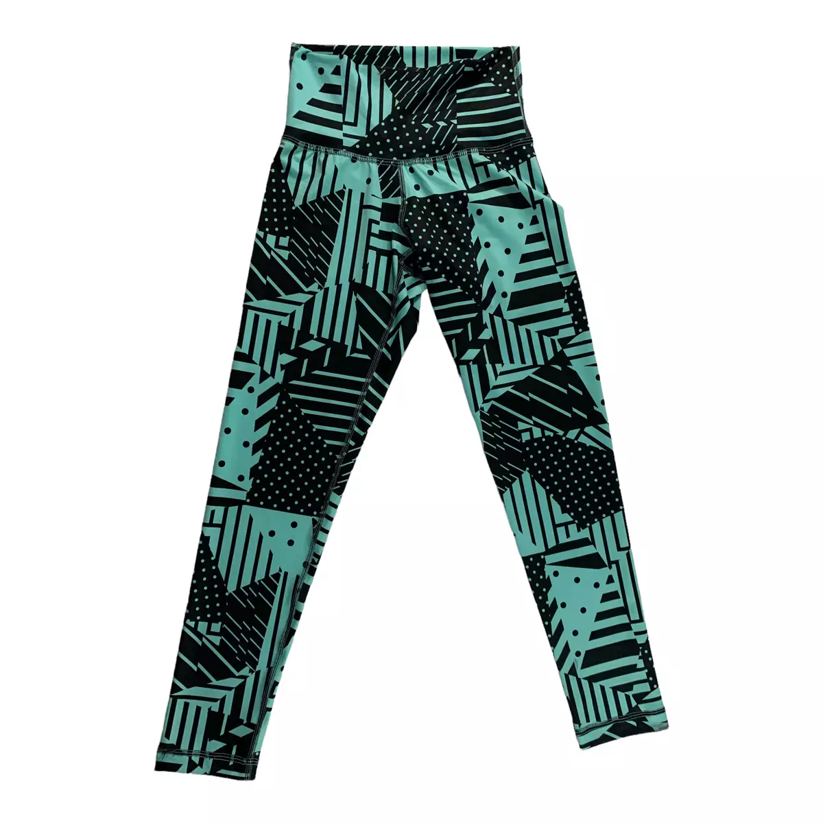 lululemon Wonder Under patterned workout leggings SIZE4 Teal Black Rare  Pattern