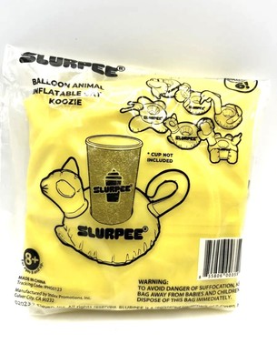7-Eleven Slurpee Koozie Kitty Cat Balloon Animal Inflatable Floating Cup Holder
