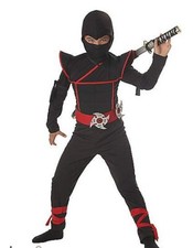 KIDS STEALTH NINJA COSTUME SPIRIT HALLOWEEN 8-10 YEARS MEDIUM