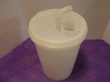 Tupperware Vintage Sheer 1Qt Handolier Pitcher Container #321 Pour Spout Lid-EUC