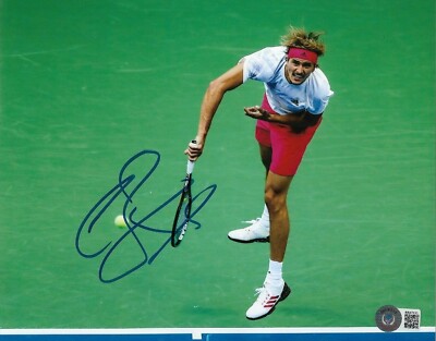 ALEXANDER ZVEREV SIGNED 8X10 PHOTO OLYMPICS WIMBLEDON US OPEN