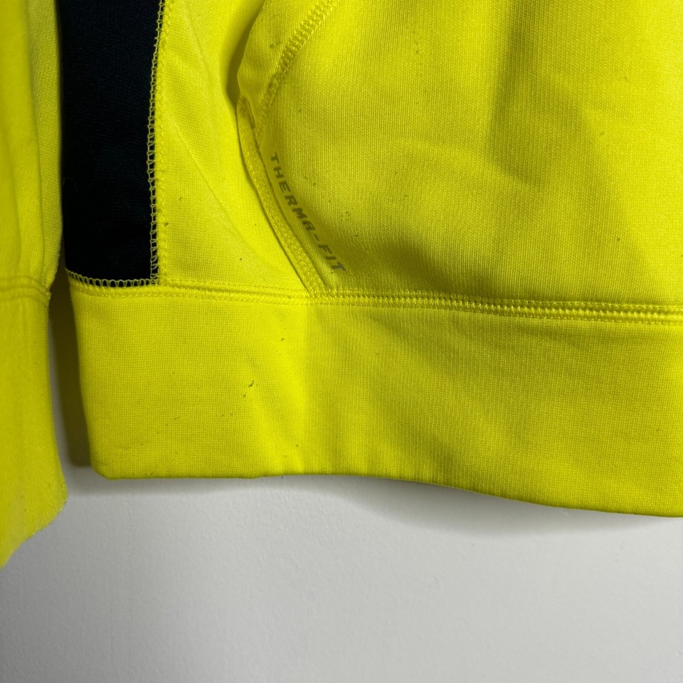 Nike ThermaFit Jacket L Mens 1/4 Zip High Vis Sweater Yellow eBay