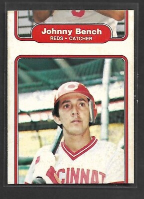 Johnny Bench Dave Concepcion 82 Fleer Miscut Error Card Front and Back Rare