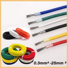 High Temperature Fibreglass Wire 0.3mm -25mm HIGH TEMP 250 Appliance Cable