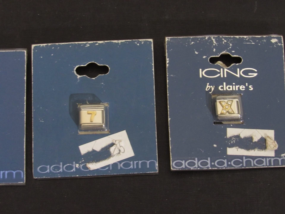 3 Each Icing Silver Tone Letter / Number Beads - X, 7, & 9 - NEW !!! - Image 3 of 3