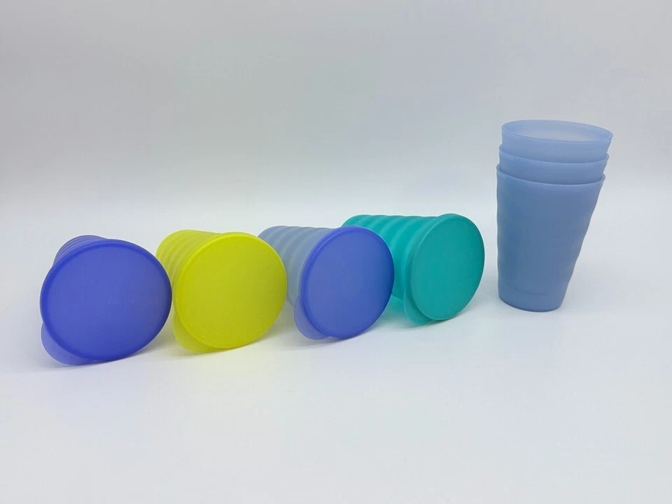 Lote de 7 vasos apilables TUPPERWARE Impressions 16 OZ #3515 vasos para beber Foto 4 de 4