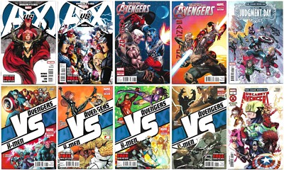 Avengers vs X-Men (2012-23) #0,1, AVX #1,3,4,5, X-Sanction #1,2, FCBD * 10 Issue
