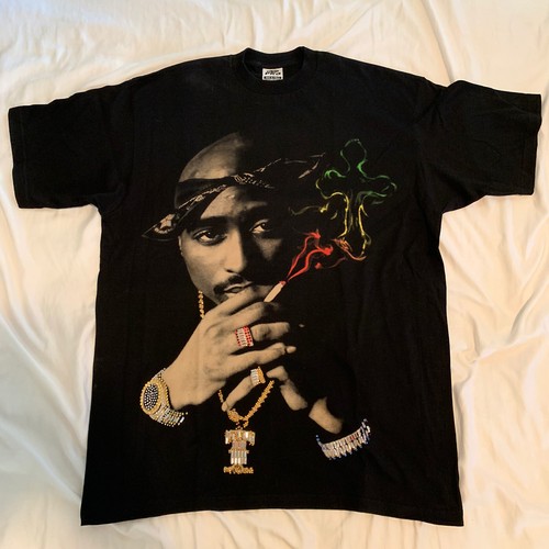 TUPAC T-Shirt Mens Size 2X LARGE Black 