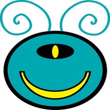 30 Custom Turquoise Alien Face Personalized Address Labels