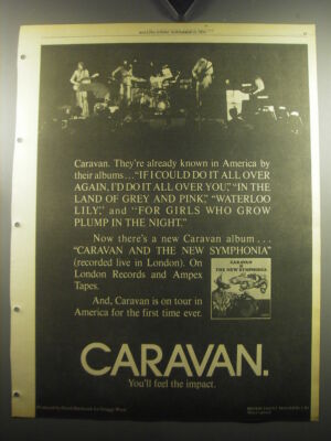 1974 Caravan and The New Symphonia Album Ad - They're already known