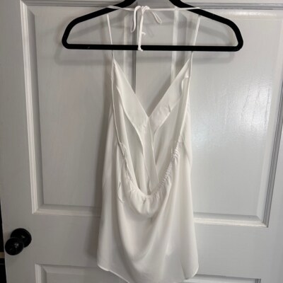 Women's Three Eighty Two White Halter Top Size S