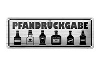 Blechschild Hinweis 27X10 Cm PfandrüCkgabe Deko Schild