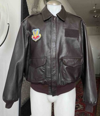 AVIREX TYPE A-2 AUTHENTIC VINTAGE LEATHER FLIGHT JACKET MEN
