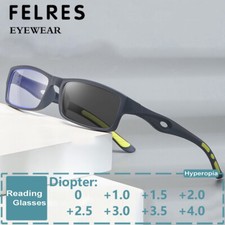 New Square Sport Photochromic Fashion Reading Glasses Men Outdoor Shade Glasses