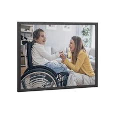 Kate and Laurel Custom Printed Framed Wall Art, 16x12 Black, Personalized Wal...